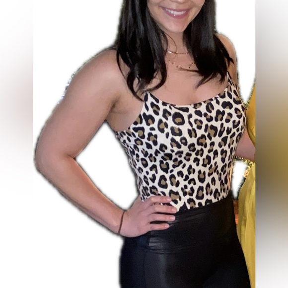 Gaze Leopard Print Body Suit Size M - Picture 4 of 4